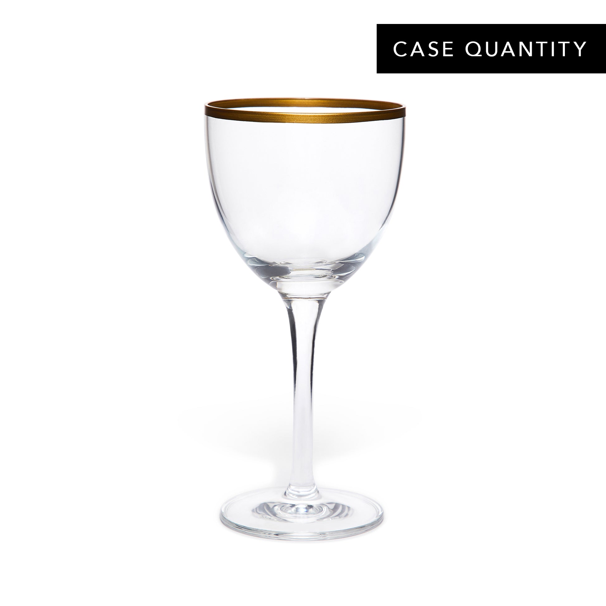 NICK AND NORA GLASS – GOLD TRIM / 5oz (150ml) / CASE OF 24