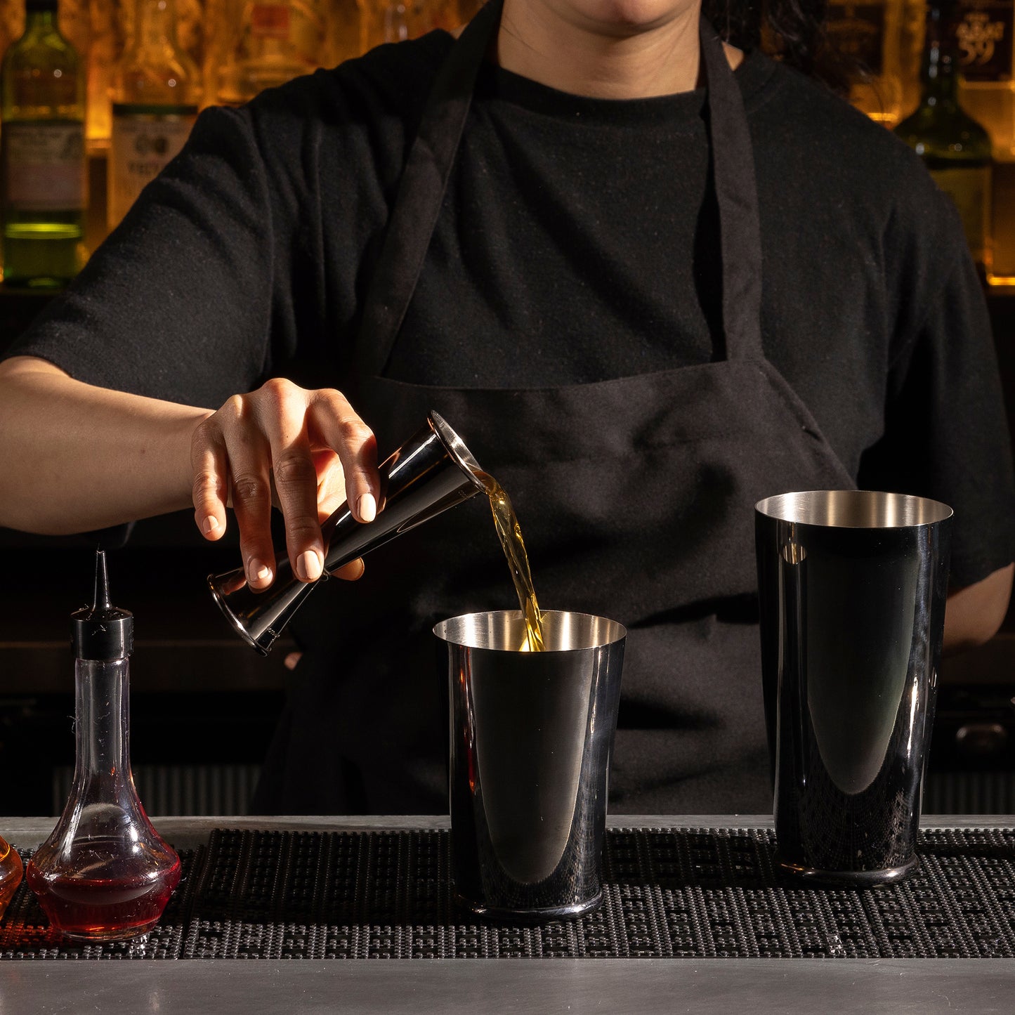 LEOPOLD™ SMALL WEIGHTED SHAKING TIN – GUNMETAL BLACK / 18OZ (532ML)