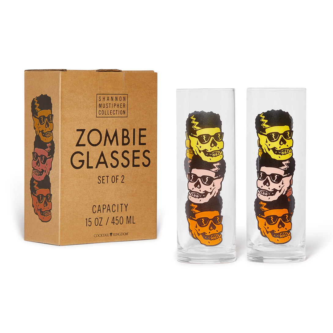 MUSTIPHER ZOMBIE GLASS - 15oz (450ml) / 2 PACK