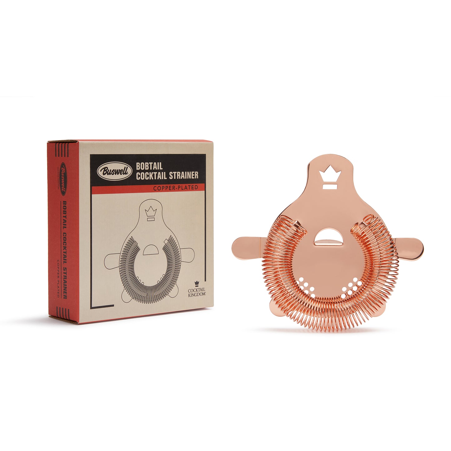 BUSWELL® BOBTAIL COCKTAIL STRAINER – COPPER-PLATED