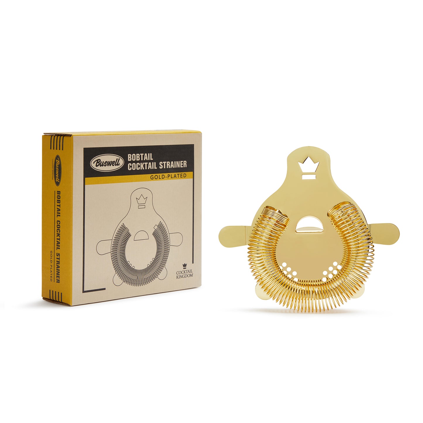 BUSWELL® BOBTAIL COCKTAIL STRAINER – GOLD-PLATED