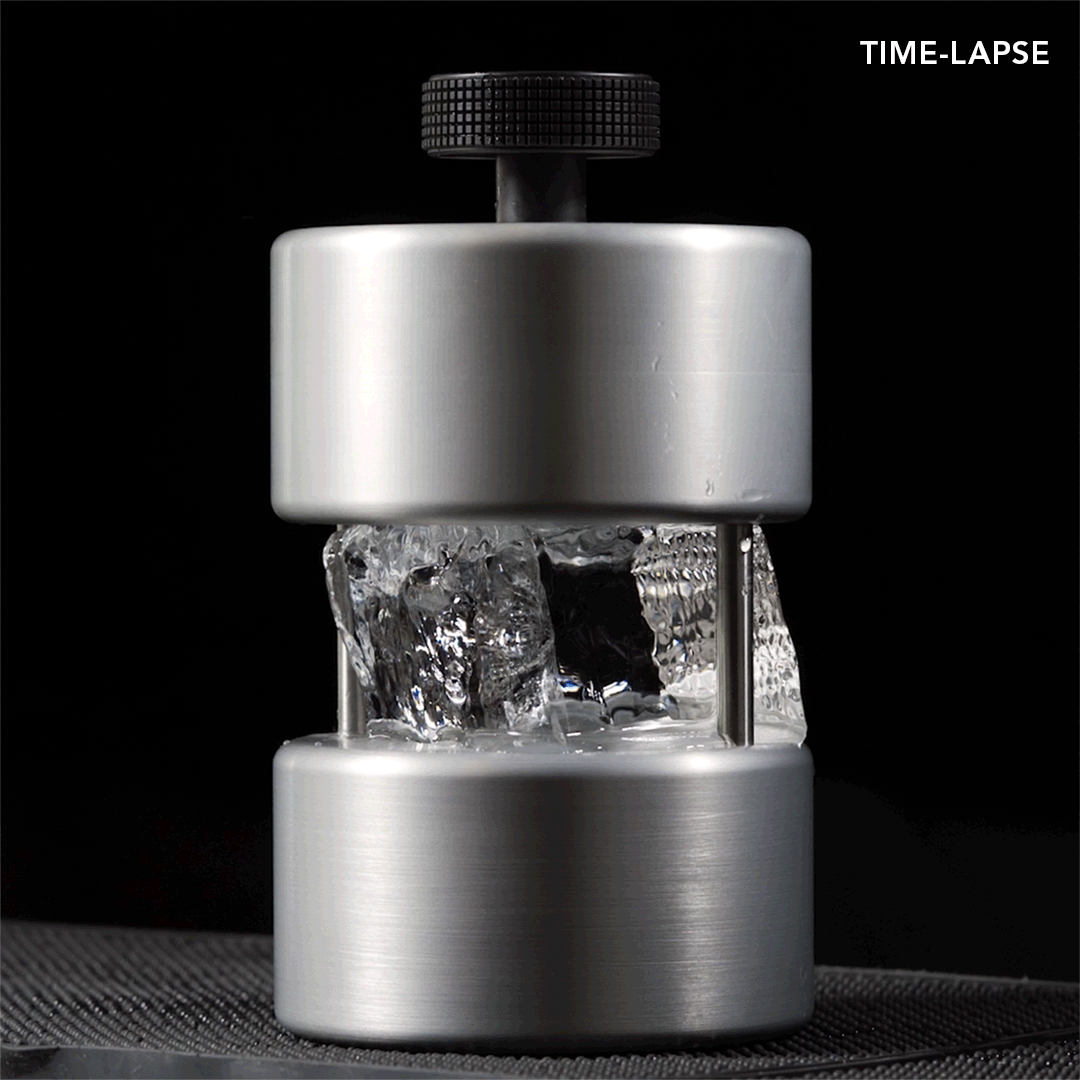 70mm ICE BALL MAKER – AEROSPACE GRADE ALUMINUM / BLACK FINISH