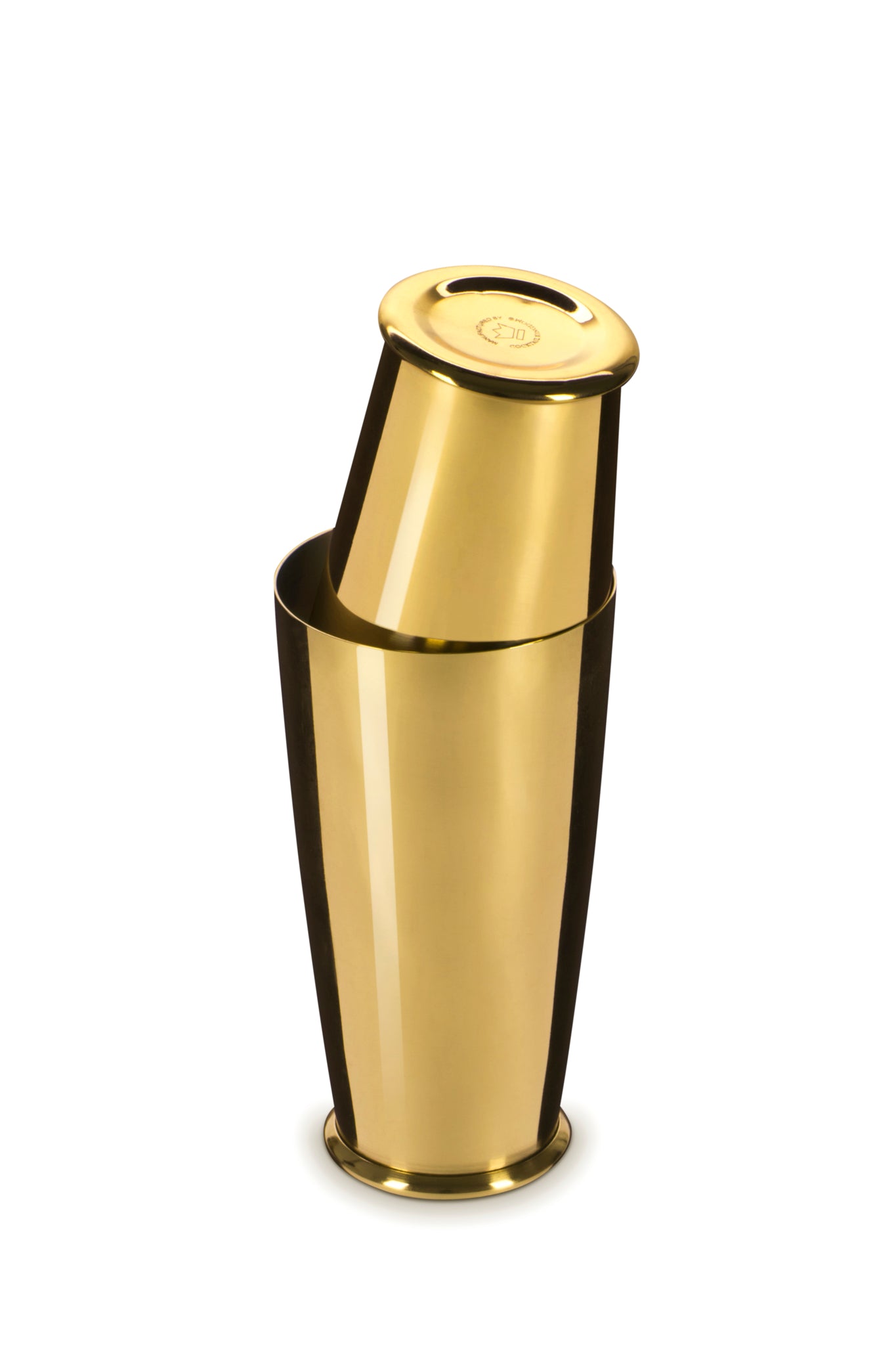 SET OF LEOPOLD® WEIGHTED SHAKING TINS / GOLD-PLATED