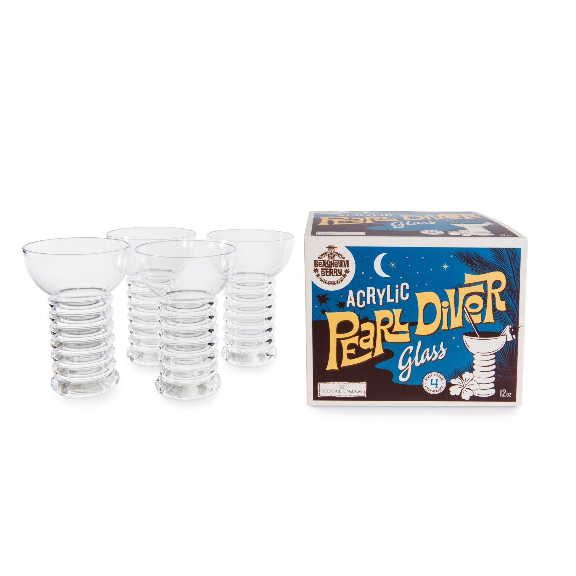 ACRYLIC PEARL DIVER GLASS – 12oz (360ml) / CASE OF 32