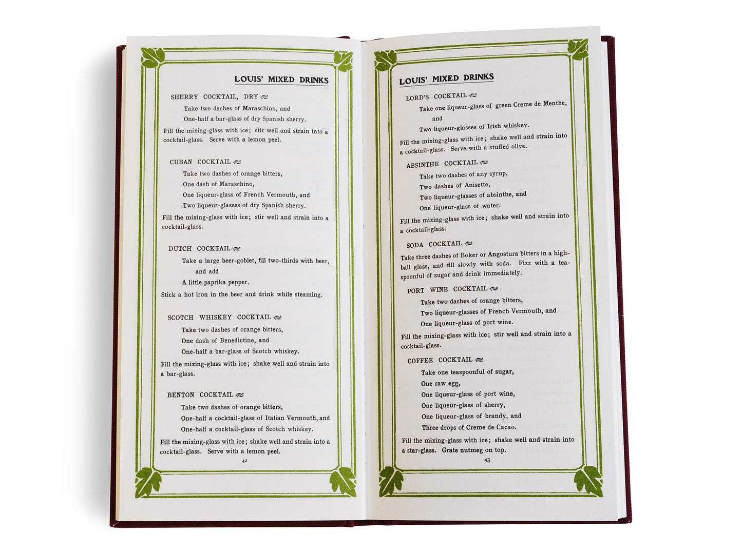 LOUIS' MIXED DRINKS BY LOUIS MUCKENSTRUM