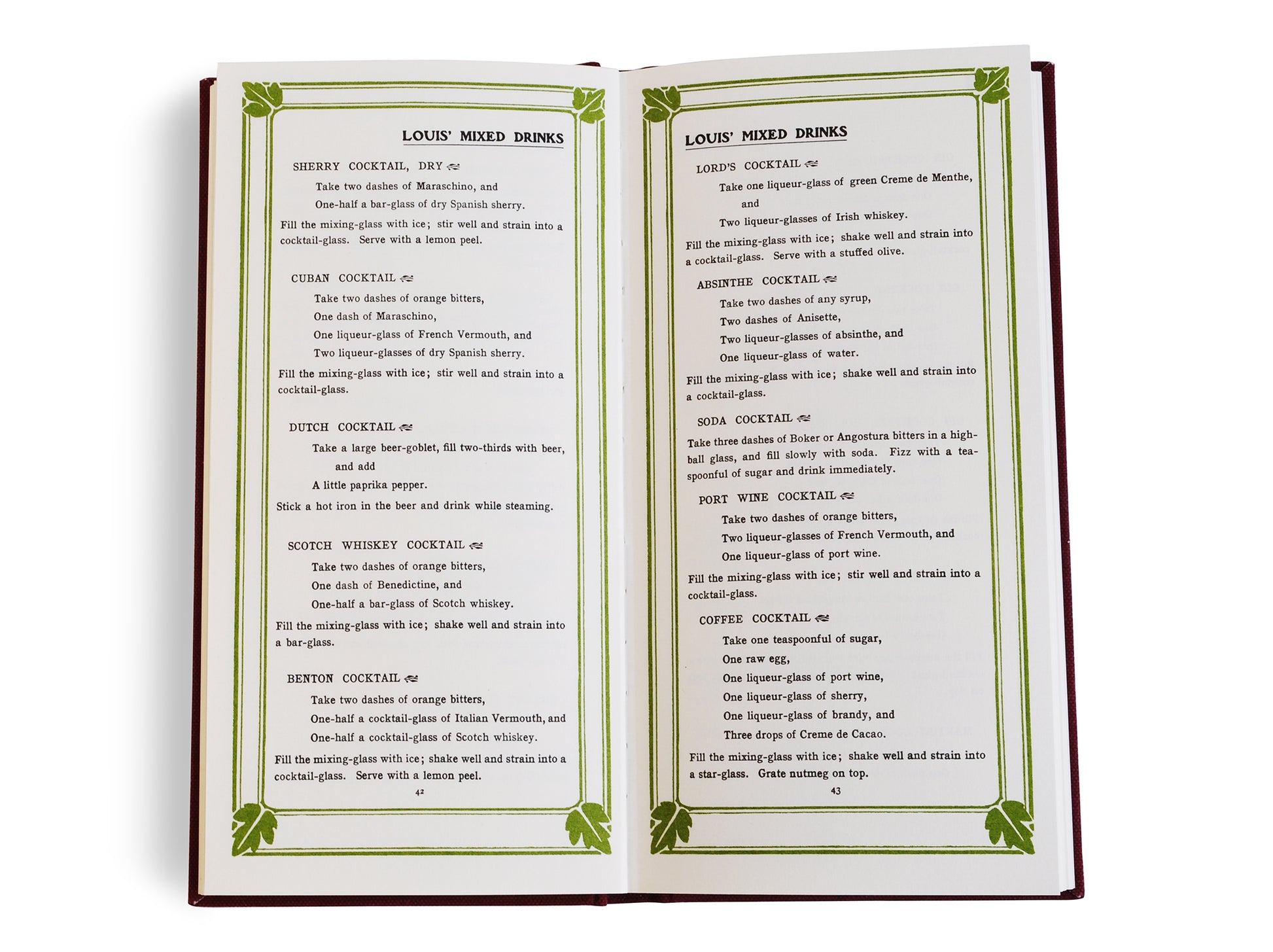 LOUIS' MIXED DRINKS BY LOUIS MUCKENSTRUM