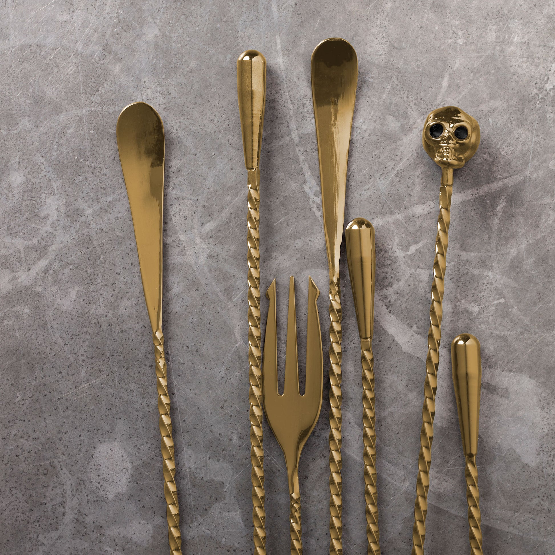 TRIDENT BARSPOON / GOLD-PLATED / 50cm