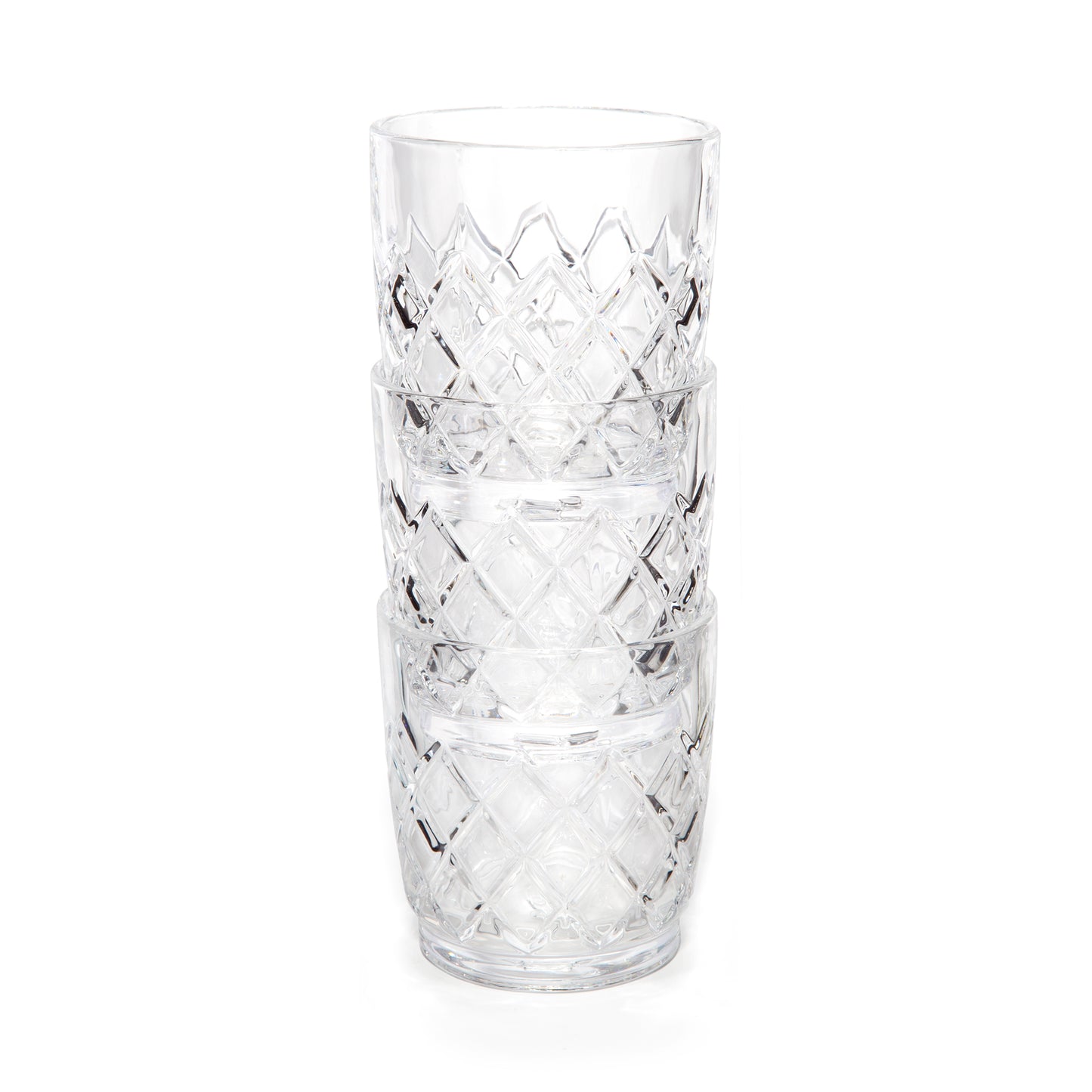 YARAI® NESTING DOUBLE ROCKS GLASS – 10oz (295ml) / STACKABLE / 6 PACK