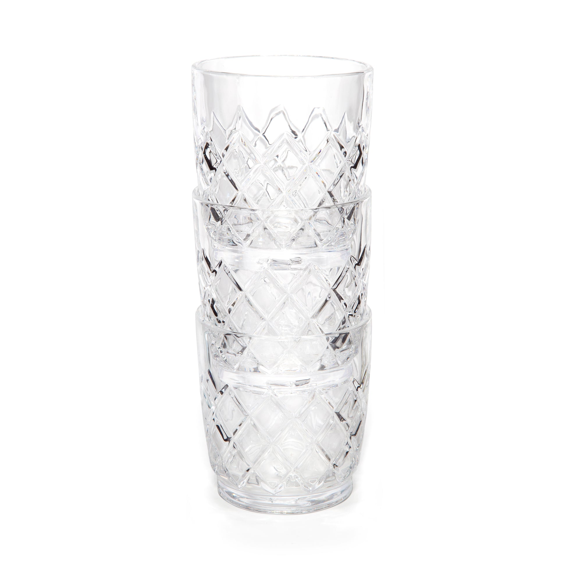 YARAI® NESTING DOUBLE ROCKS GLASS – 10oz (295ml) / STACKABLE / 6 PACK