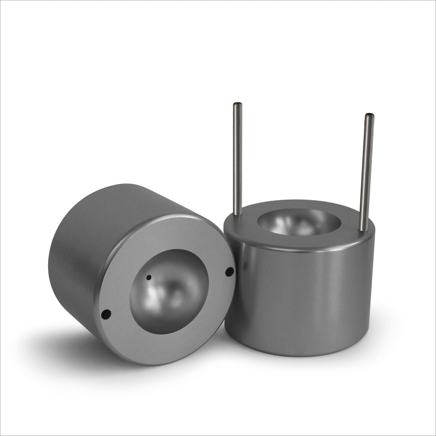 55mm ICE BALL MAKER – AEROSPACE GRADE ALUMINUM / SILVER FINISH