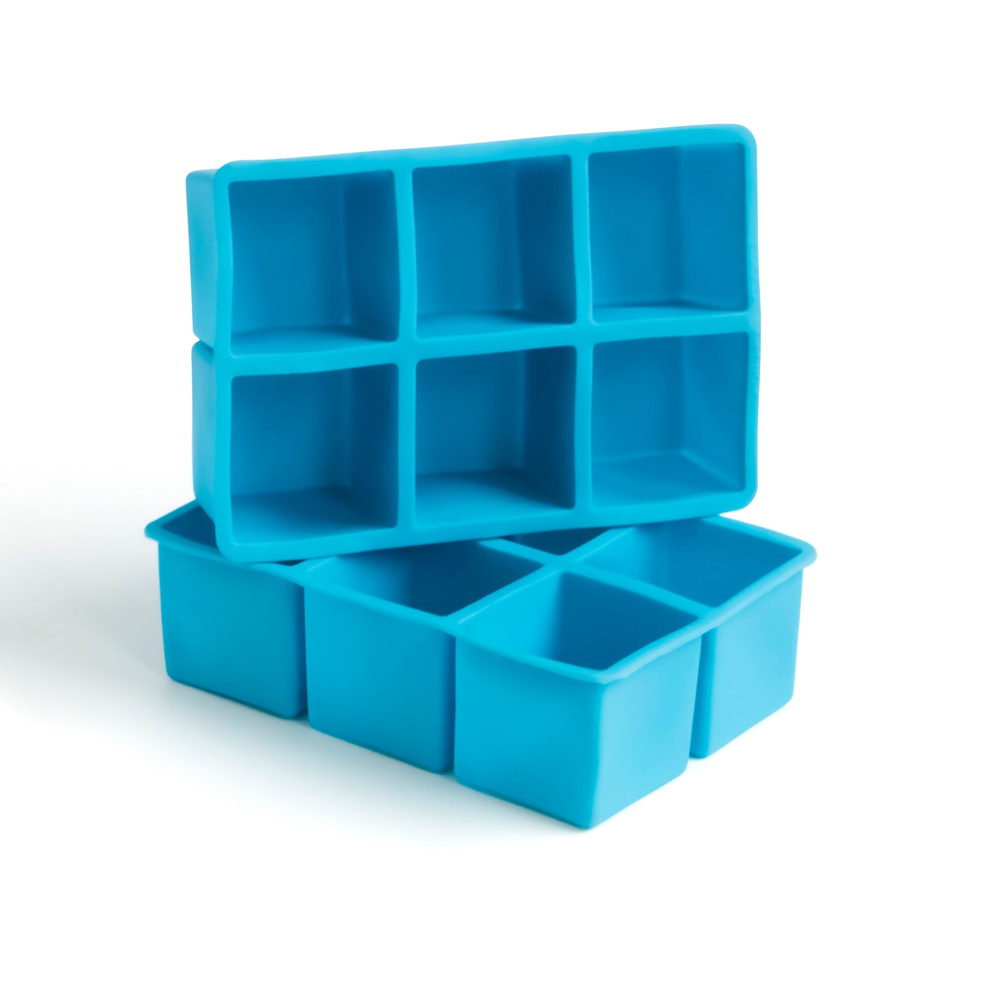 2in SQUARE ICE CUBE TRAY – FOOD GRADE RUBBER / BLUE