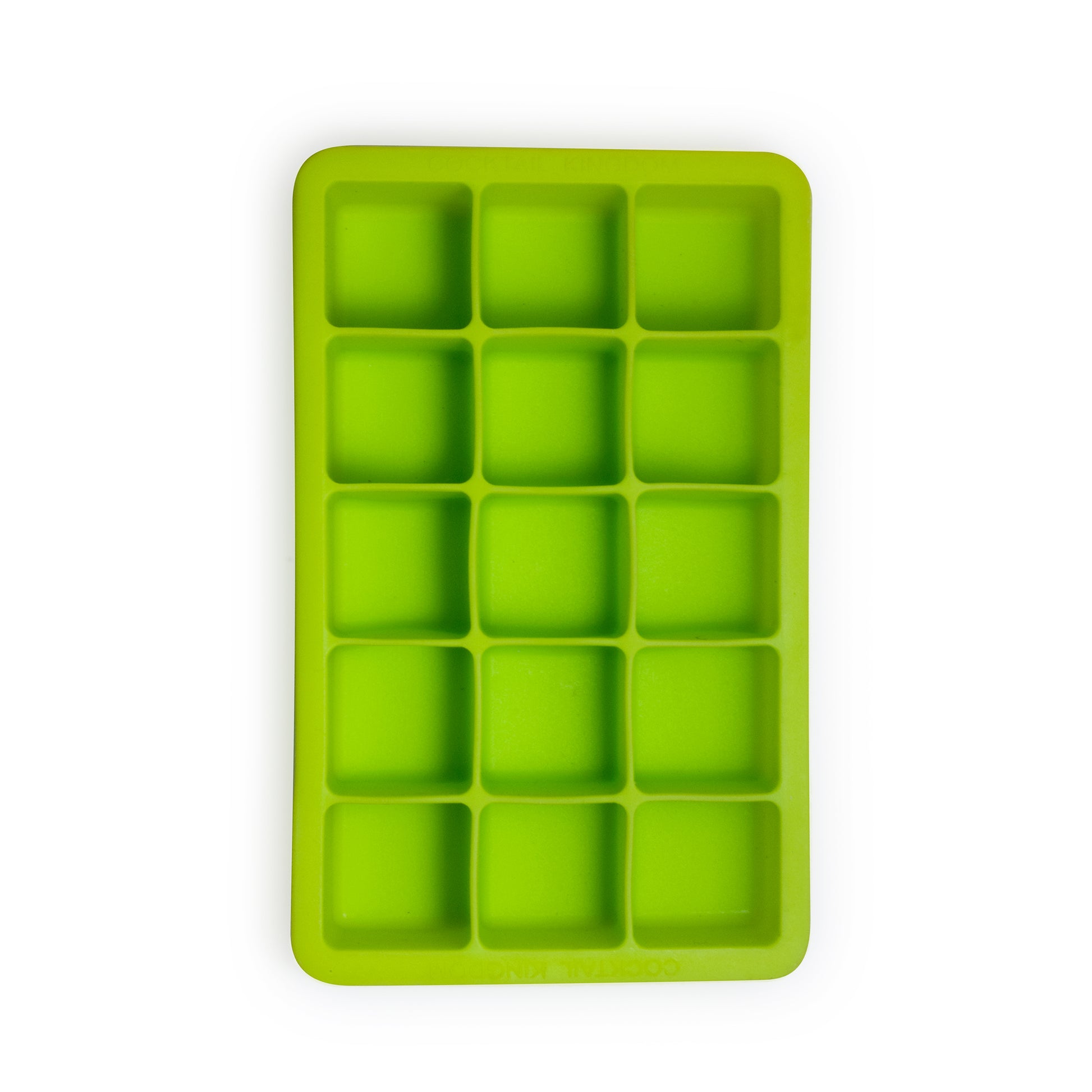 1.25in SQUARE ICE CUBE TRAY – FOOD GRADE RUBBER / GREEN