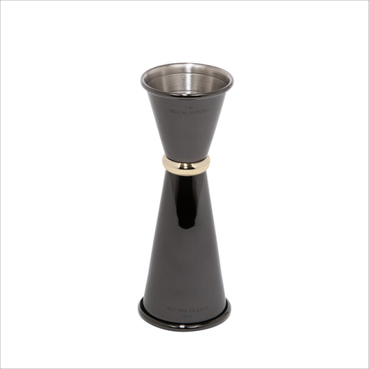 JAPANESE STYLE JIGGER / GUNMETAL BLACK / GOLD-PLATED RING – 1oz / 1.5oz