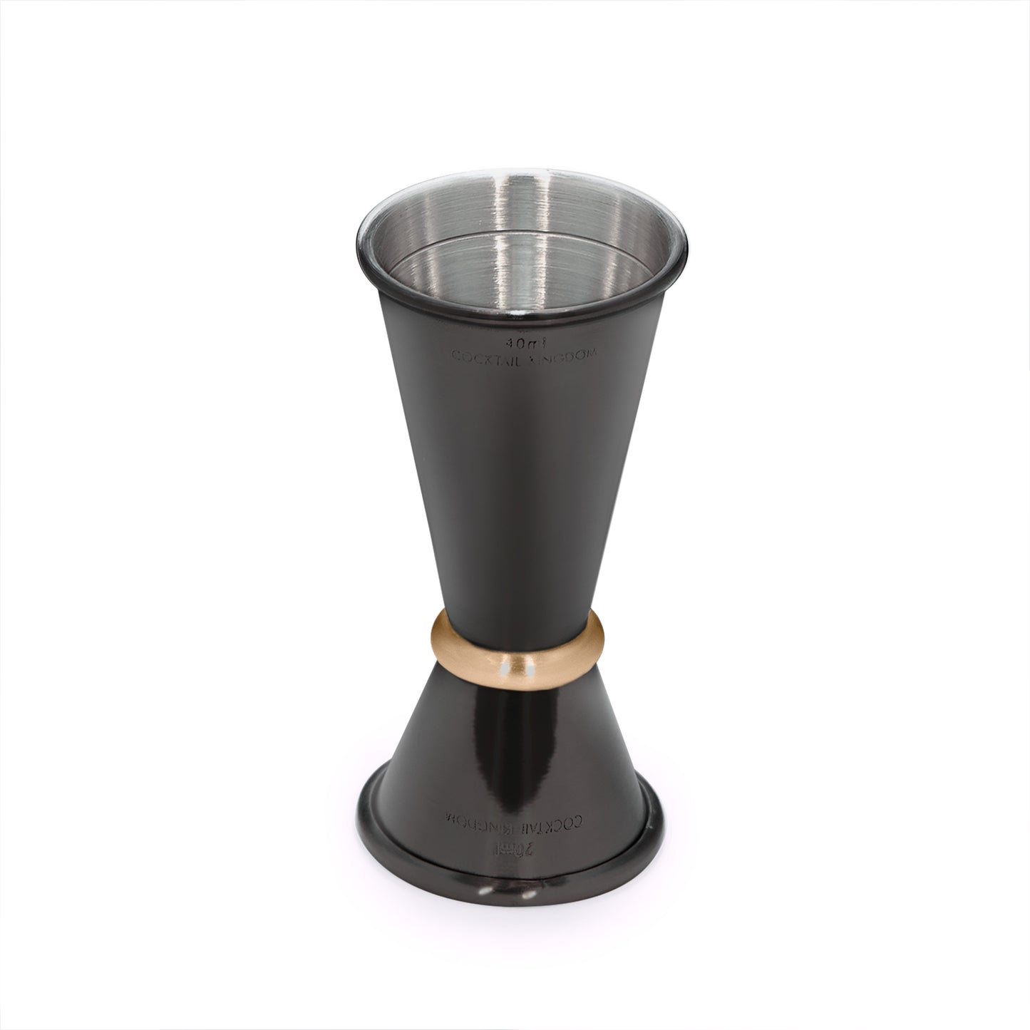 JAPANESE STYLE JIGGER / GUNMETAL BLACK / GOLD-PLATED RING – 20ml / 40ml
