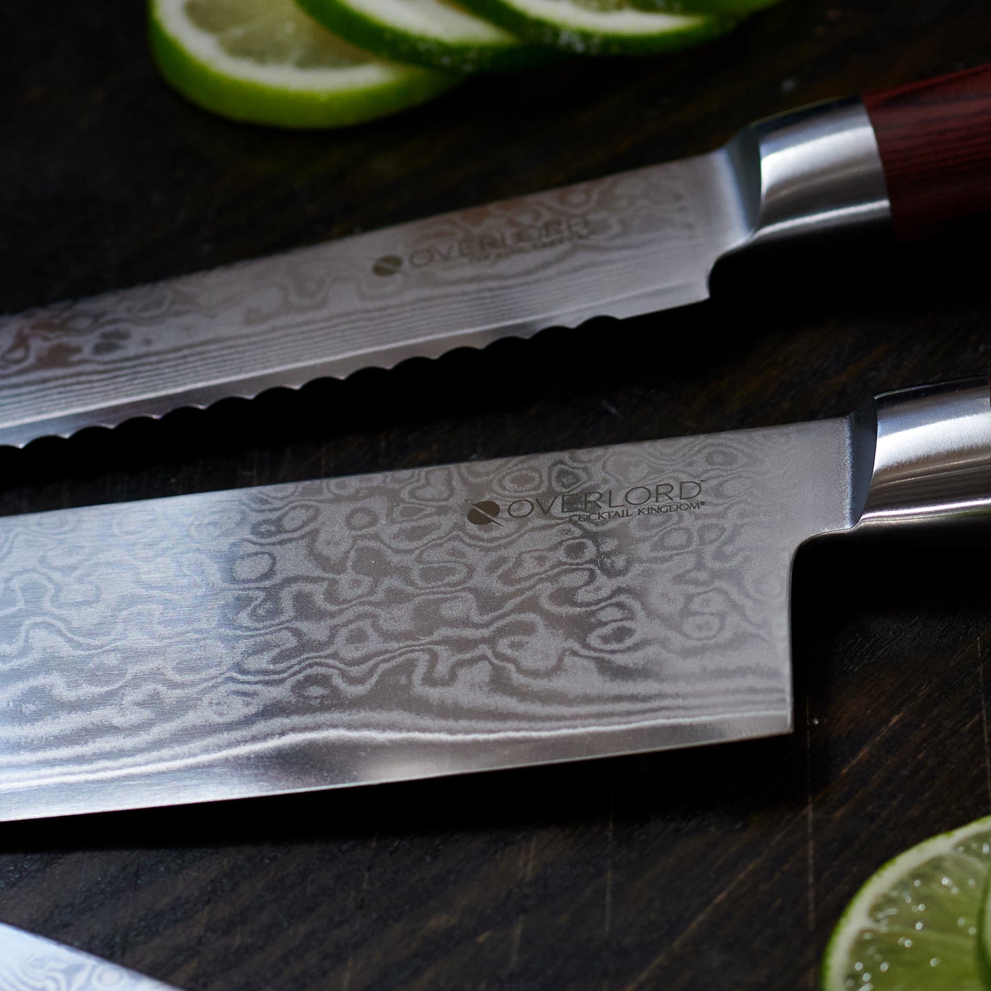 OVERLORD™ 8” SERRATED KNIFE – PAKKAWOOD HANDLE