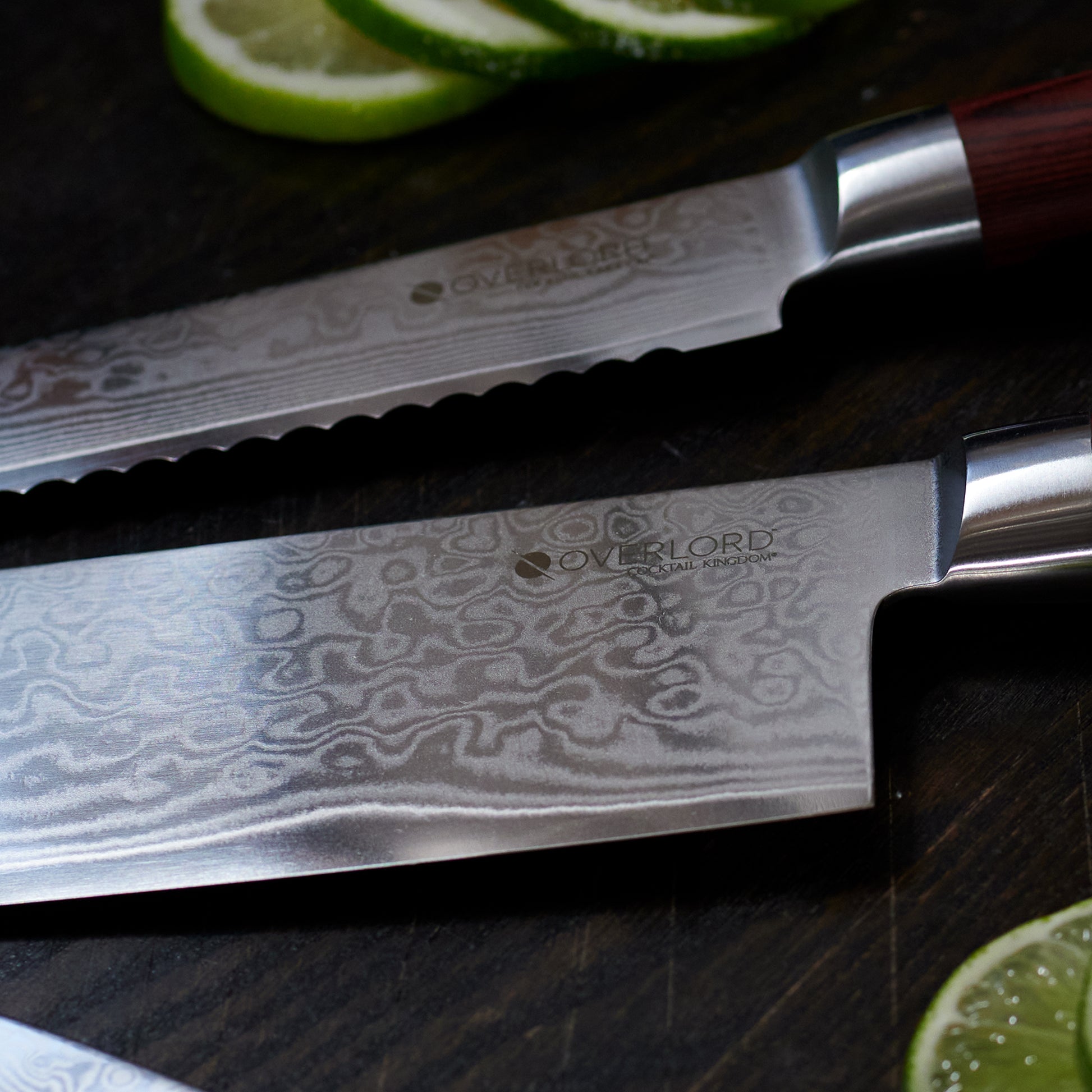 OVERLORD™ 8” SERRATED KNIFE – PAKKAWOOD HANDLE