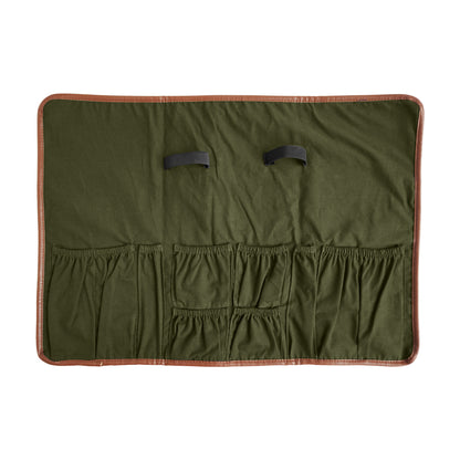 BARWARE ROLL-UP – ARMY GREEN CANVAS