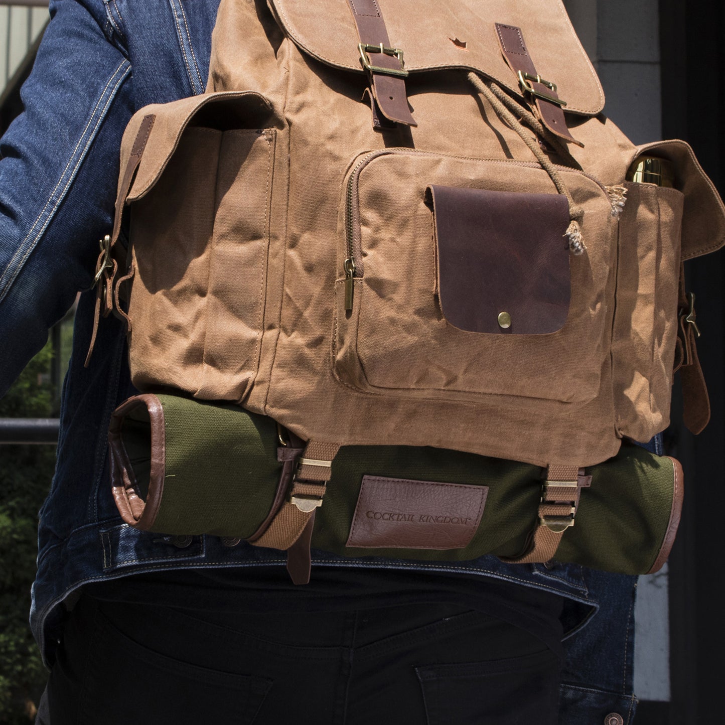 BARWARE ROLL-UP – ARMY GREEN CANVAS