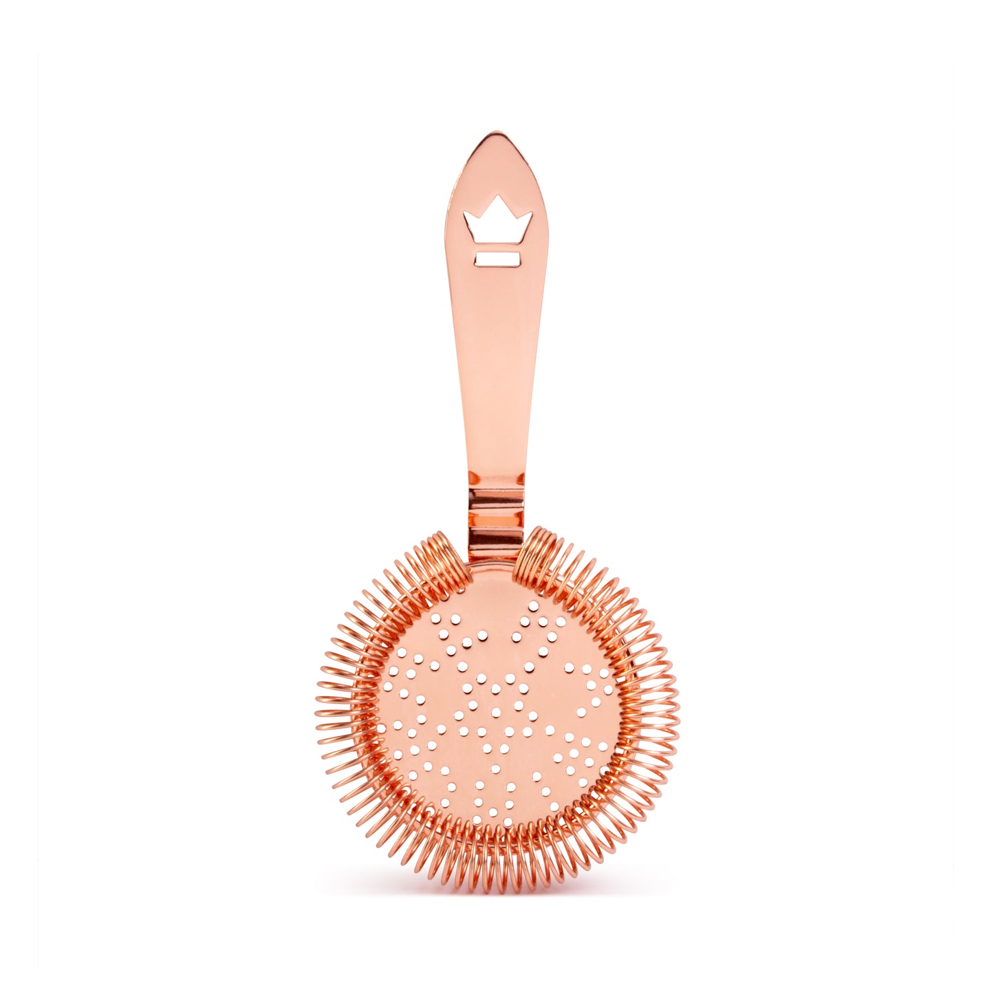 ANTIQUE-STYLE COCKTAIL STRAINER / COPPER-PLATED