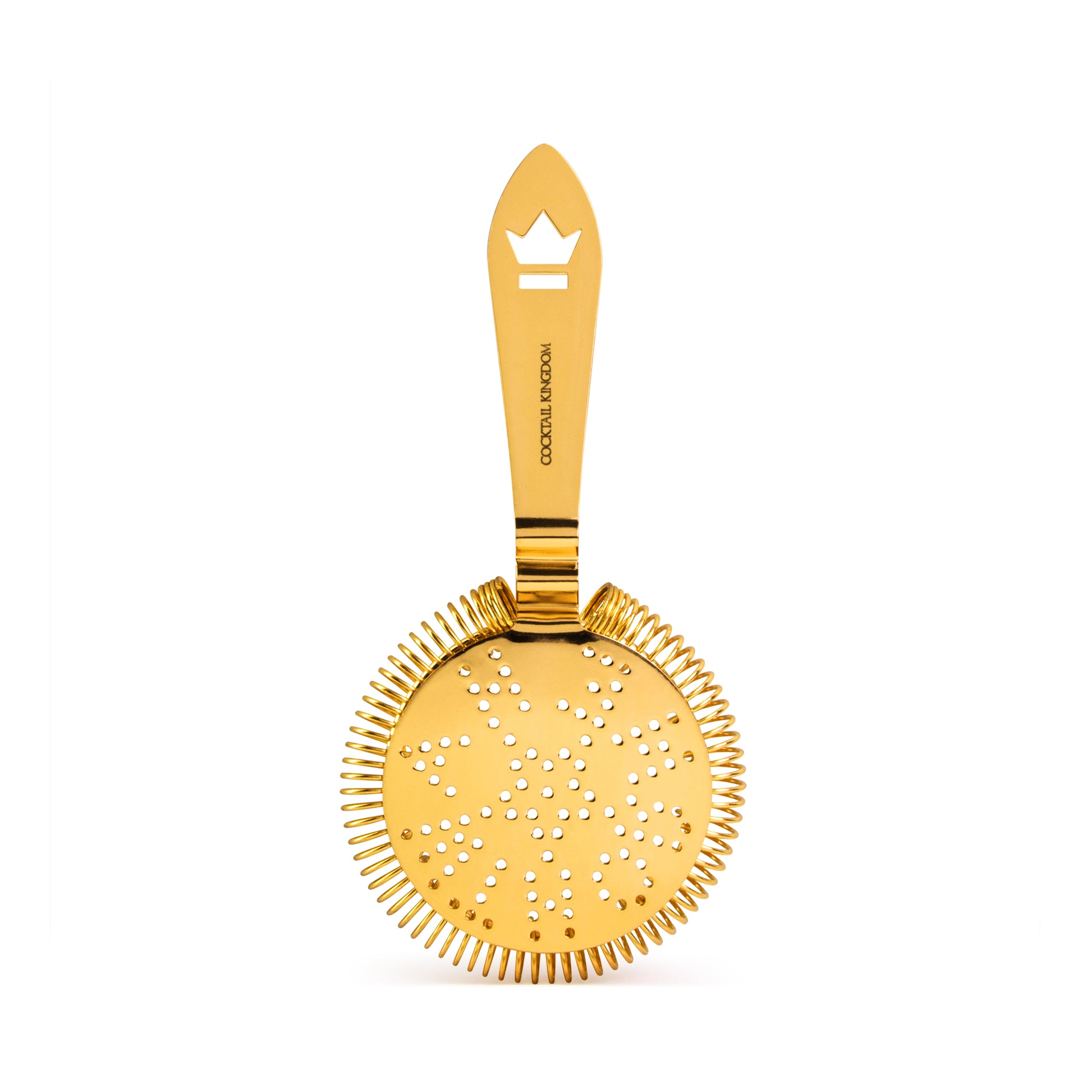 ANTIQUE-STYLE COCKTAIL STRAINER / GOLD-PLATED