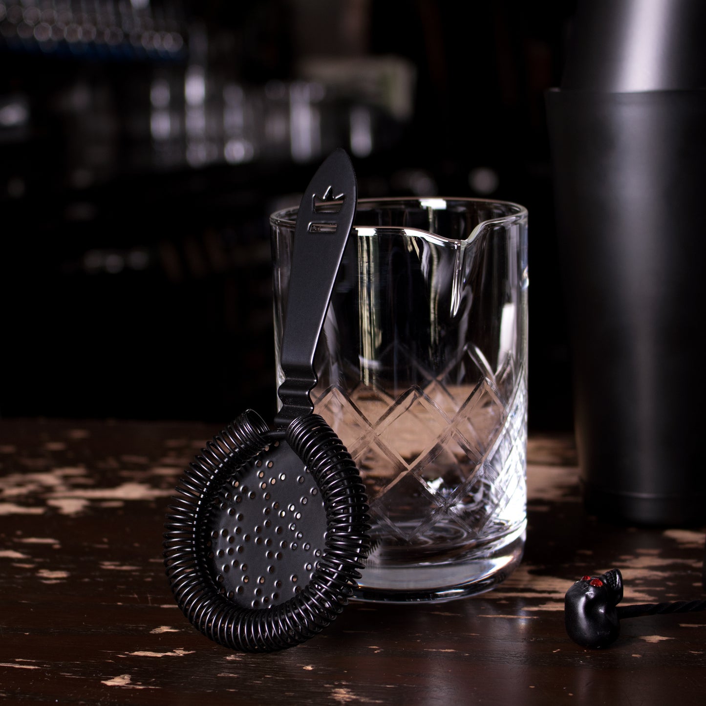 ANTIQUE-STYLE HAWTHORNE STRAINER / MATTE BLACK