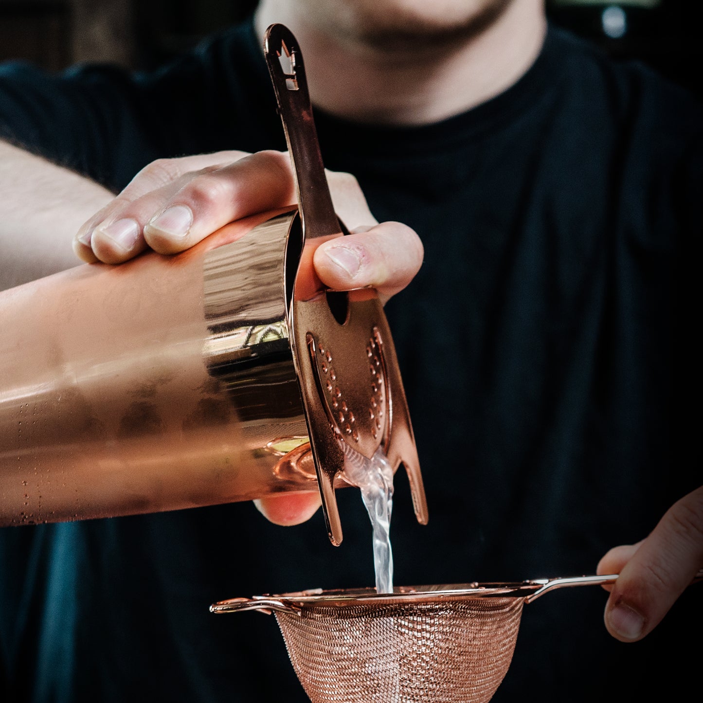 KORIKO® 2-PRONG COCKTAIL STRAINER / COPPER-PLATED
