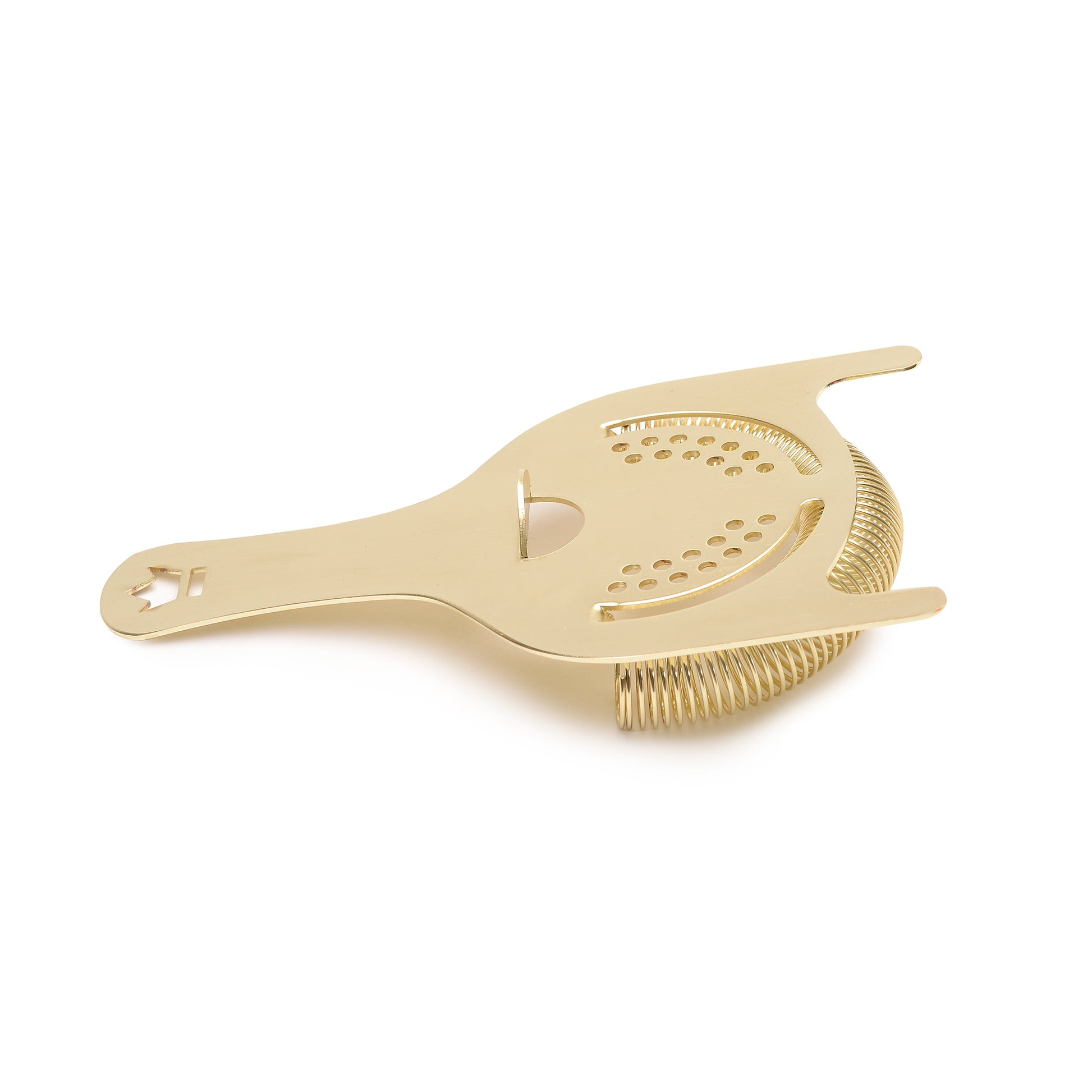 KORIKO 2-PRONG COCKTAIL STRAINER / GOLD-PLATED