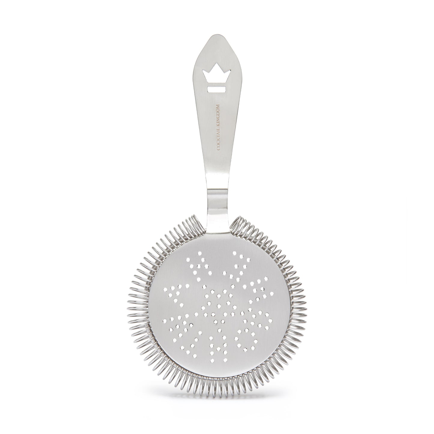 LARGE ANTIQUE-STYLE COCKTAIL STRAINER / STAINLESS STEEL