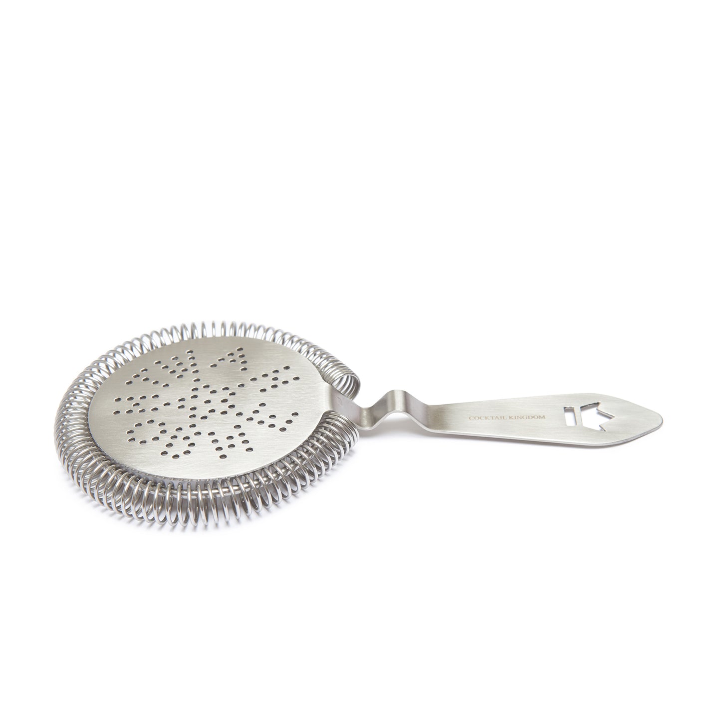 LARGE ANTIQUE-STYLE COCKTAIL STRAINER / STAINLESS STEEL