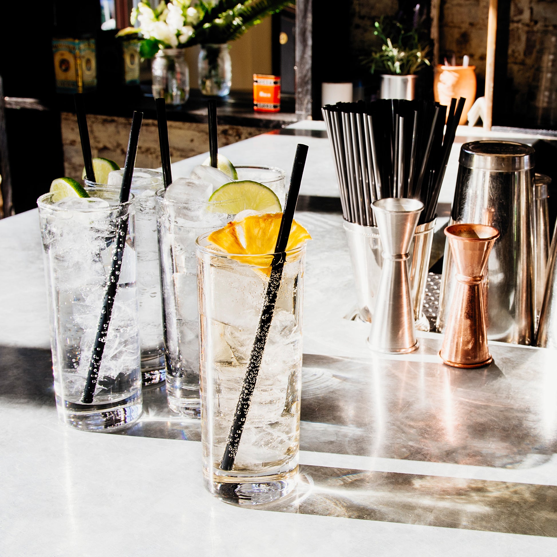 BUSWELL® STRAWS REUSABLE – BLACK - 7 7/8in / 200pcs