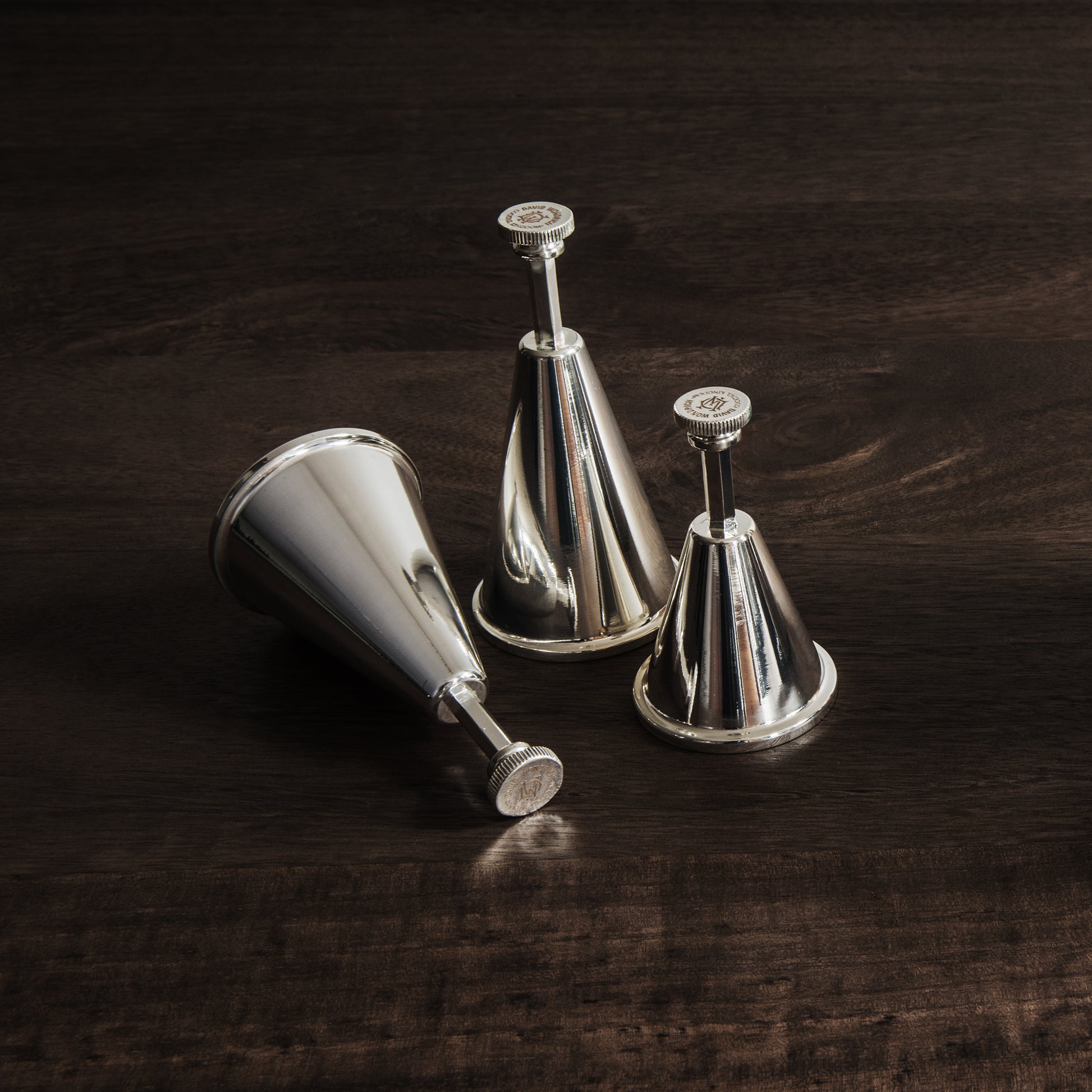 ROGERS-SMITH™ CONICAL JIGGER / PONY JIGGER, SILVER-PLATED EPNS – 2oz