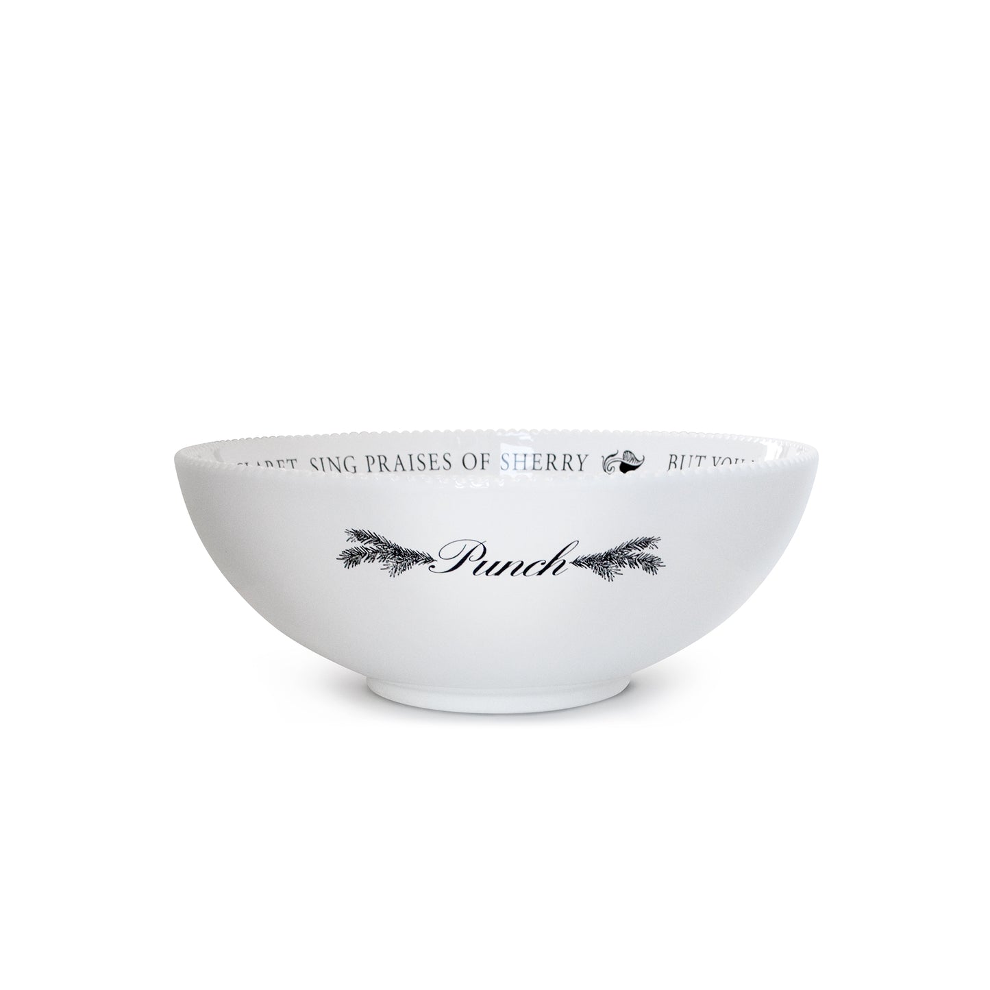 PUNCH BOWL – WHITE STONEWARE / 2 GAL (7.57L)