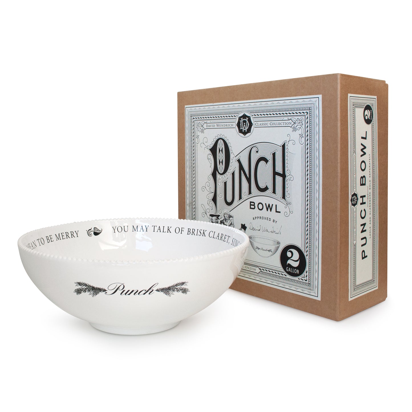 PUNCH BOWL – WHITE STONEWARE / 2 GAL (7.57L)