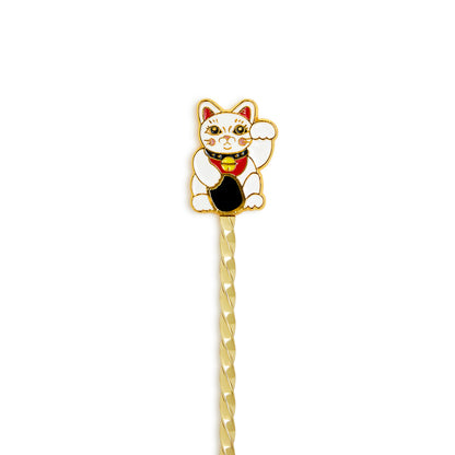 LUCKY CAT BARSPOON – GOLD-PLATED / 29.5cm