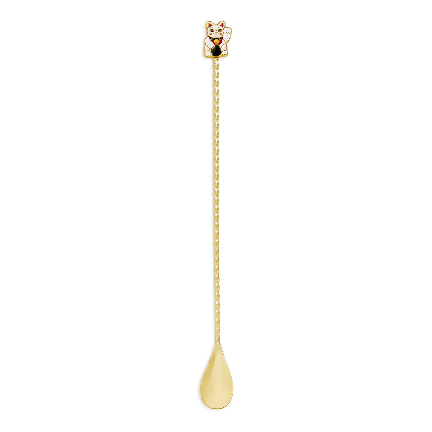 LUCKY CAT BARSPOON – GOLD-PLATED / 29.5cm