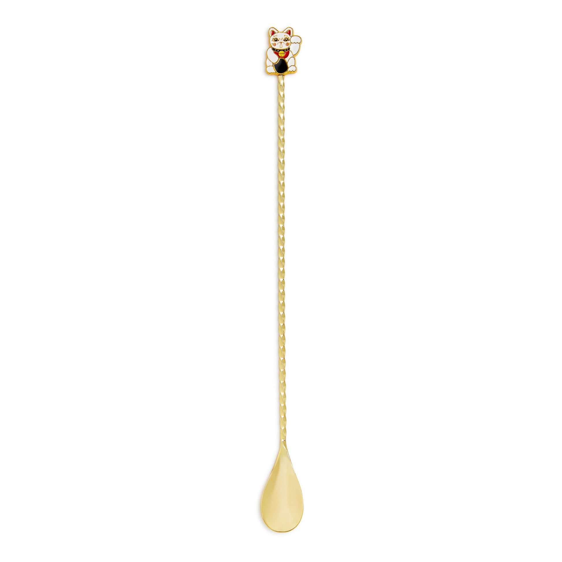 LUCKY CAT BARSPOON – GOLD-PLATED / 29.5cm