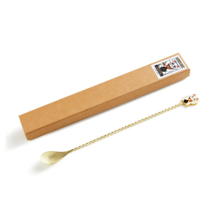 LUCKY CAT BARSPOON – GOLD-PLATED / 29.5cm