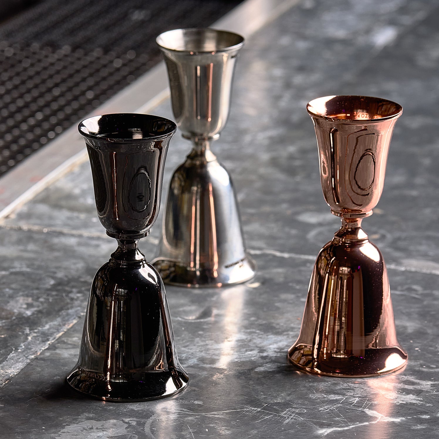HOFFMAN® JIGGER – GUNMETAL BLACK – 1oz / 2oz – Cocktail Kingdom