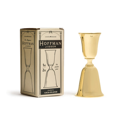 HOFFMAN® JIGGER – GOLD PLATED – 1oz / 2oz