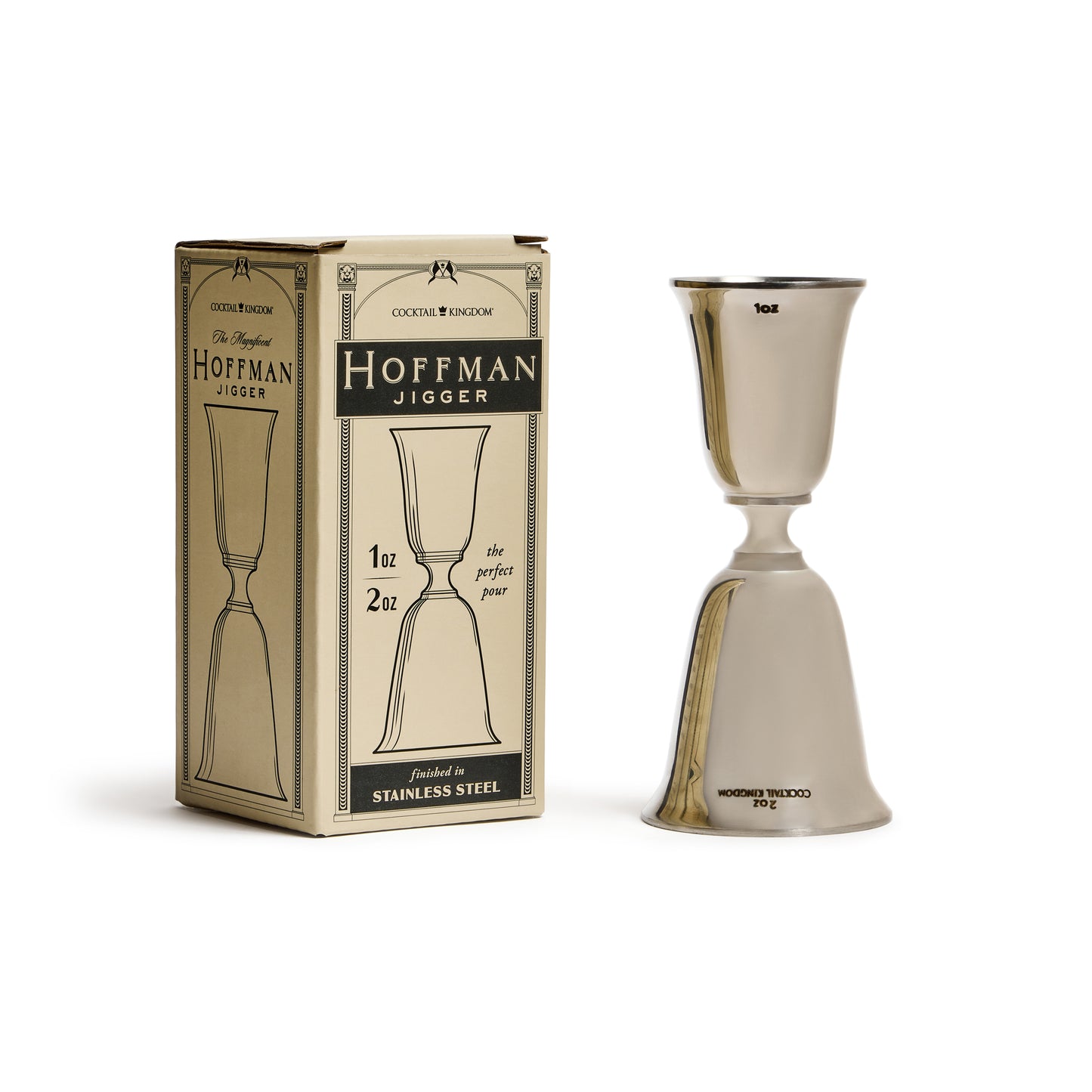 HOFFMAN® JIGGER – STAINLESS STEEL – 1oz / 2oz