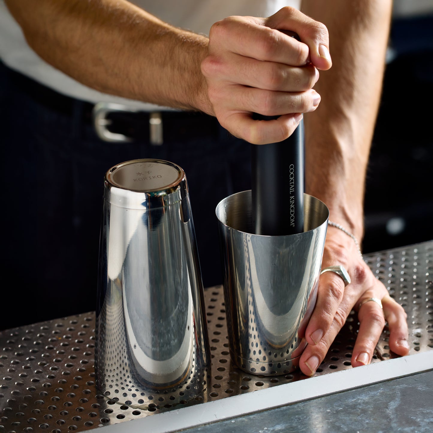 SET OF KORIKO® WEIGHTED SHAKING TINS / STAINLESS STEEL