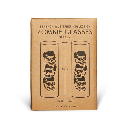 MUSTIPHER ZOMBIE GLASS - 16oz (450ml) / CASE OF 24