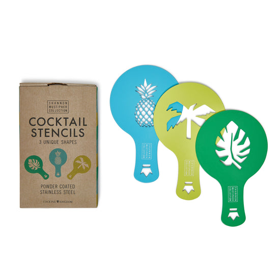 MUSTIPHER COCKTAIL STENCILS PACK OF 3 Cocktail Kingdom