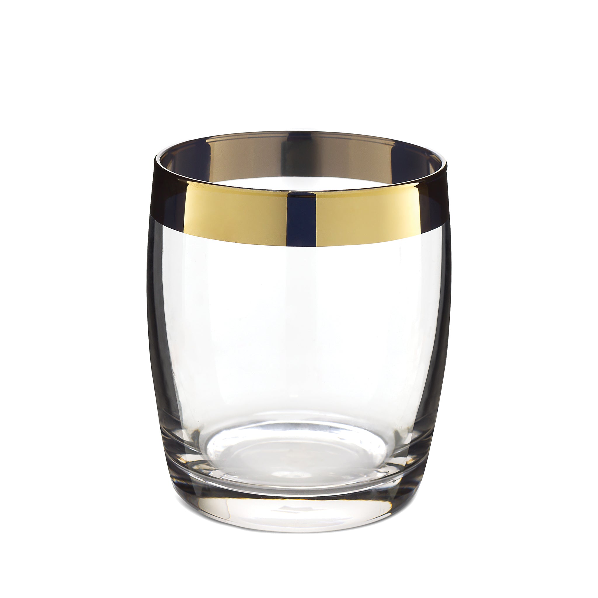 DANUTA™ DOUBLE ROCKS GLASS – GOLD TRIM / 15oz (450ml) / 4 PACK ...