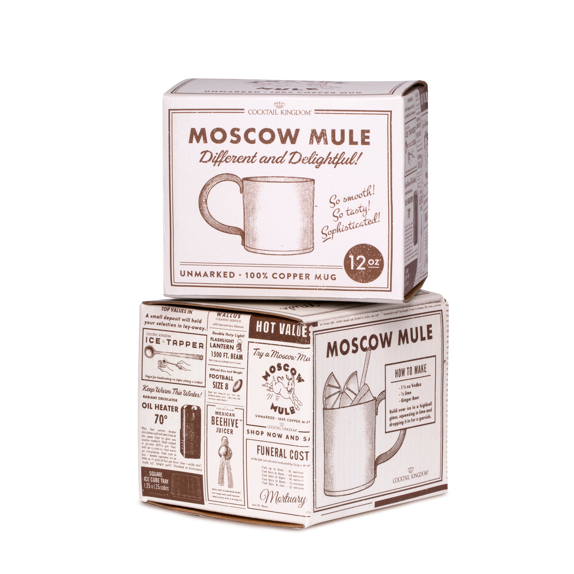 Moscow Mule Tasses 4 Pièces 18oz/540ml Verre Moskau Mule Verre en cuivre  pour Moskau Mule