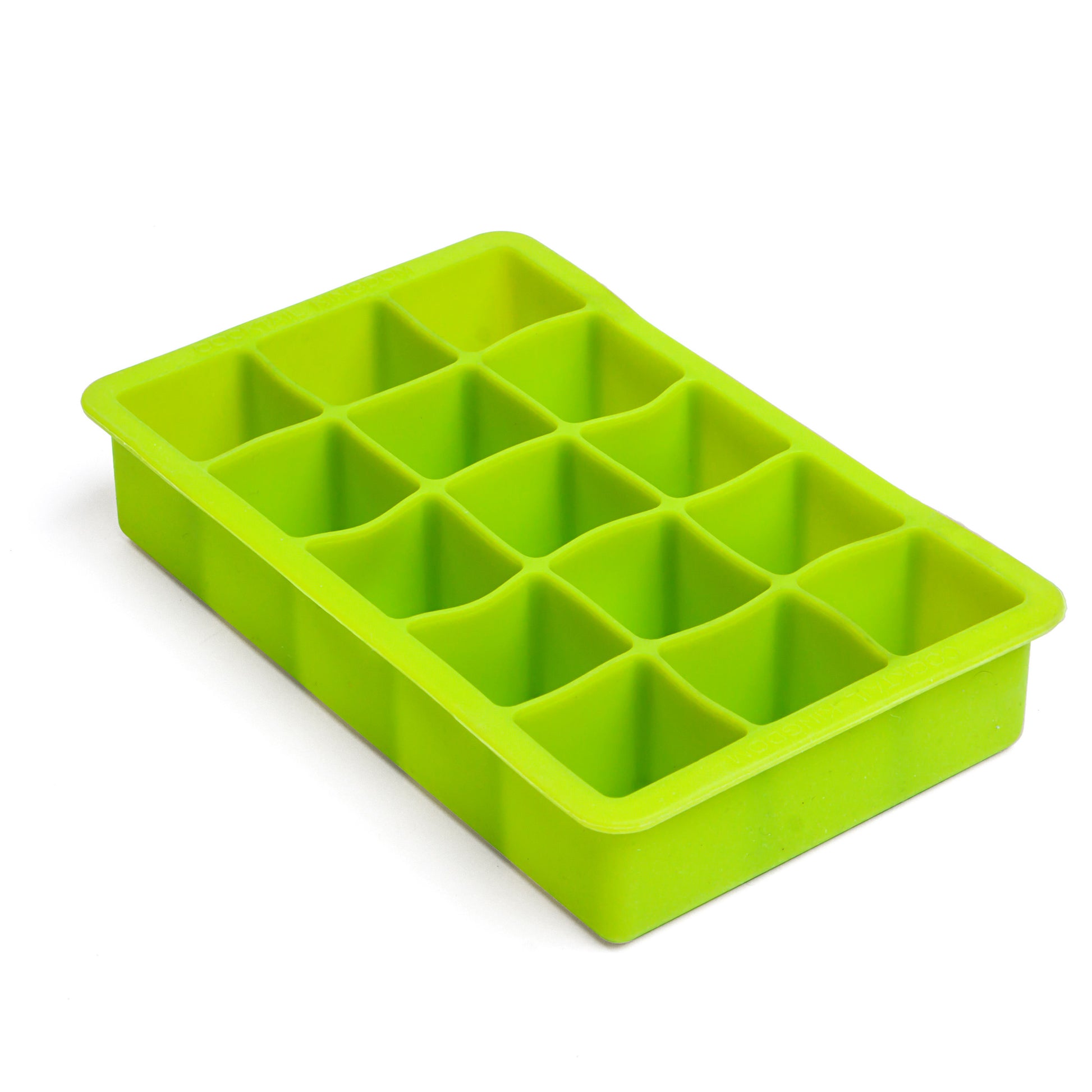 1.25in SQUARE ICE CUBE TRAY – FOOD GRADE RUBBER / GREEN – Cocktail Kingdom
