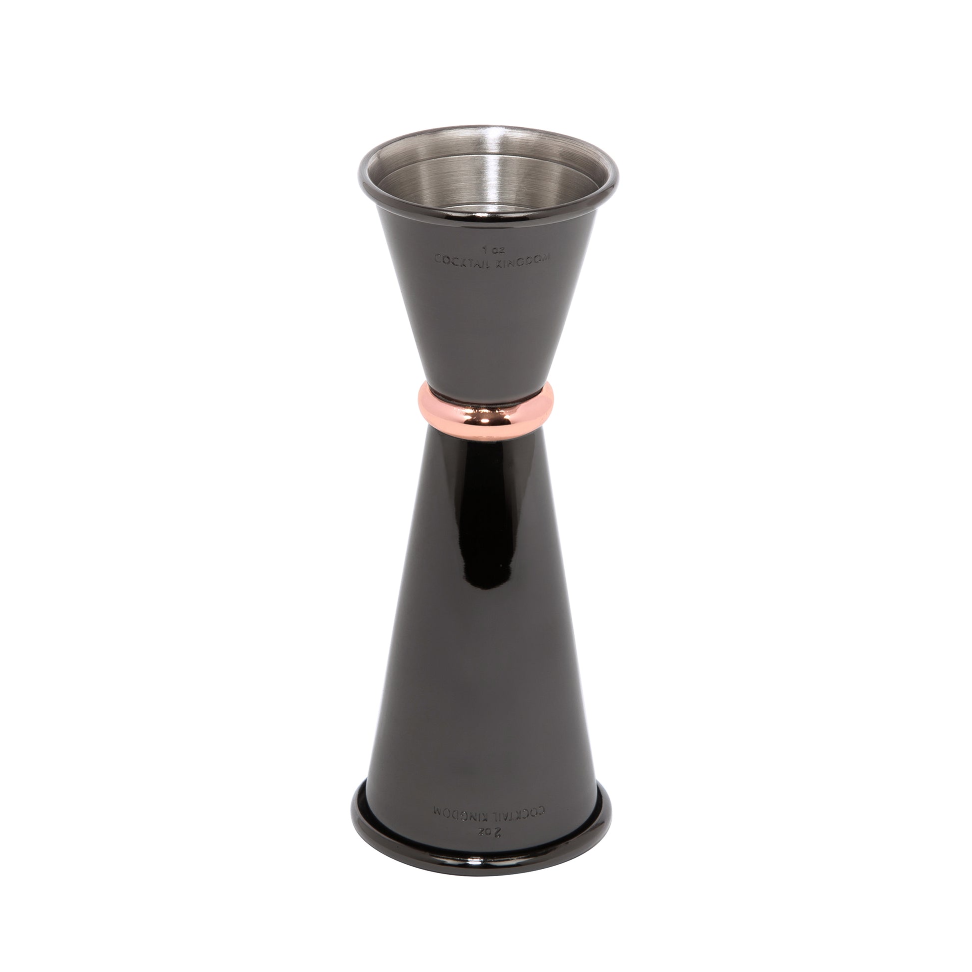 Urban Bar Ginza Japanese Style Cocktail Jigger - Copper Plated Steel - 1 oz  & 2 oz with Interior Fill Lines