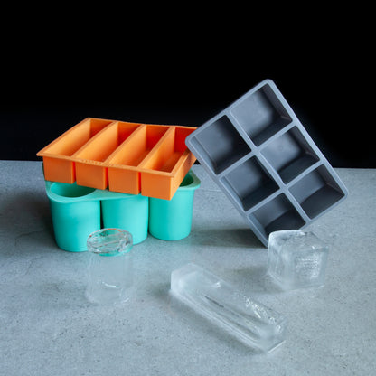 2in SQUARE ICE CUBE TRAY – FOOD GRADE RUBBER / GRAY – Cocktail Kingdom