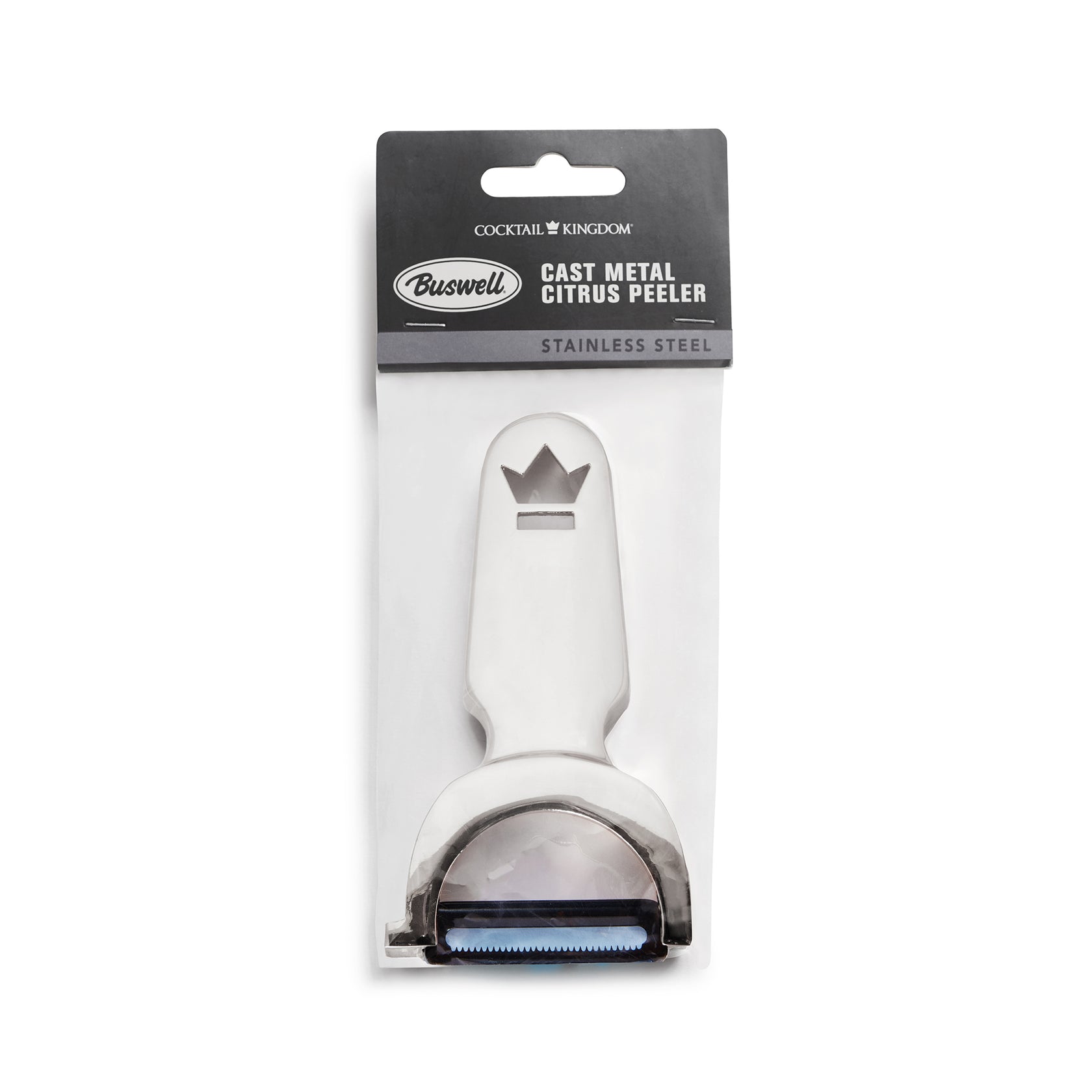 BUSWELL® CAST METAL PEELER SERRATED / STAINLESS STEEL Cocktail Kingdom