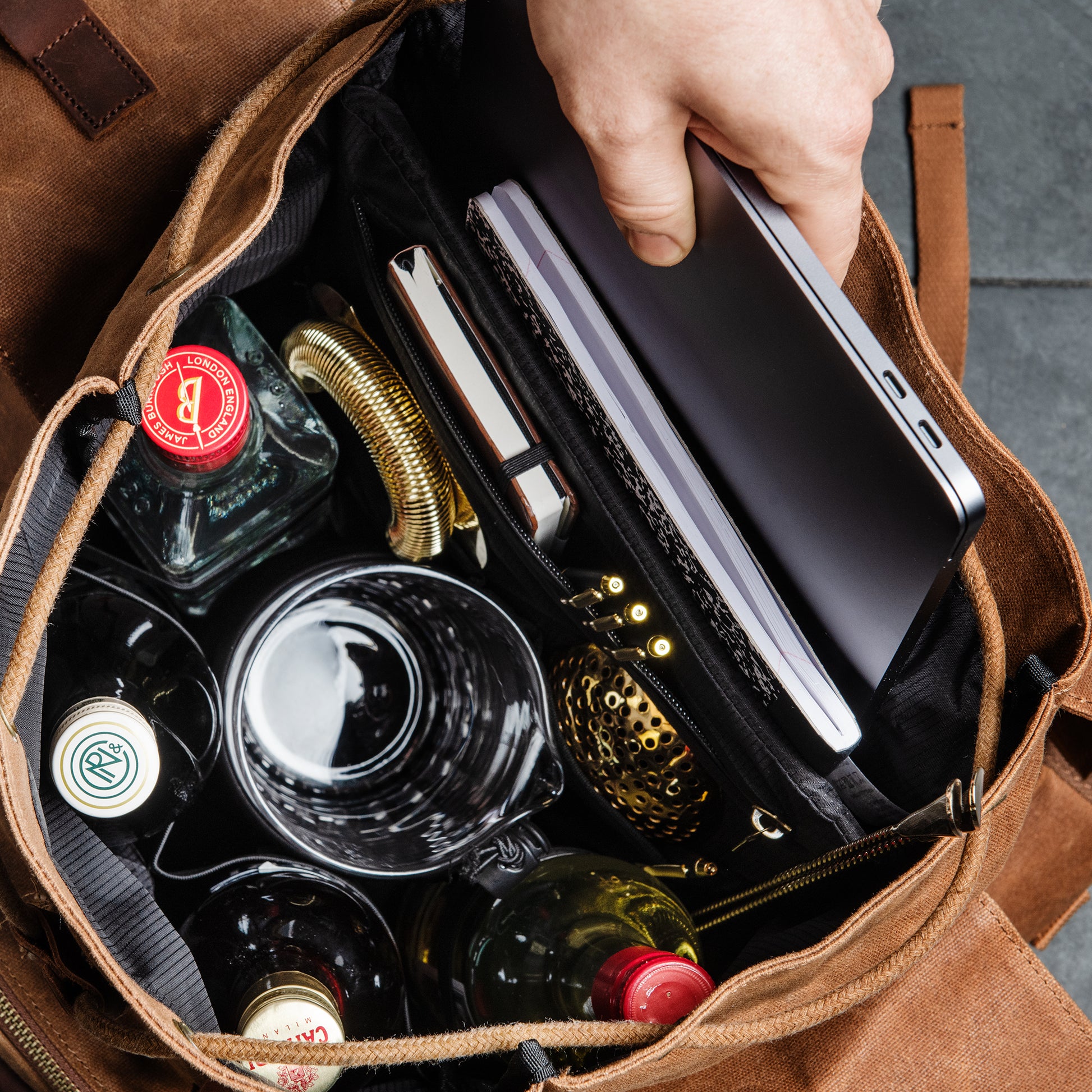 BARTENDER'S BACKPACK – Black / GREY